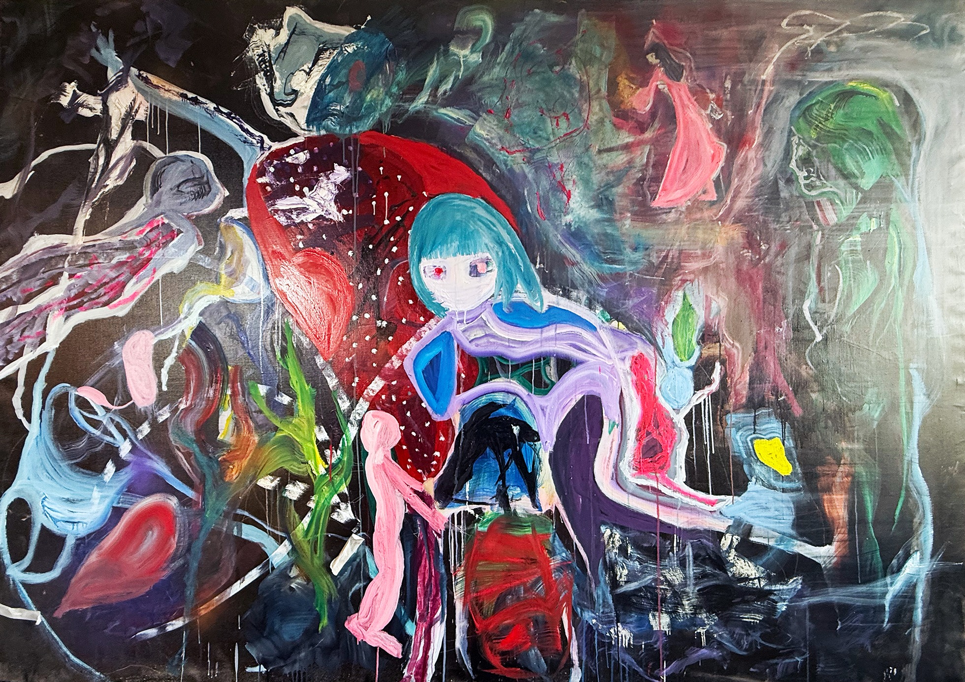 Oil painting by Akihito Noro titled まだ名前のない子